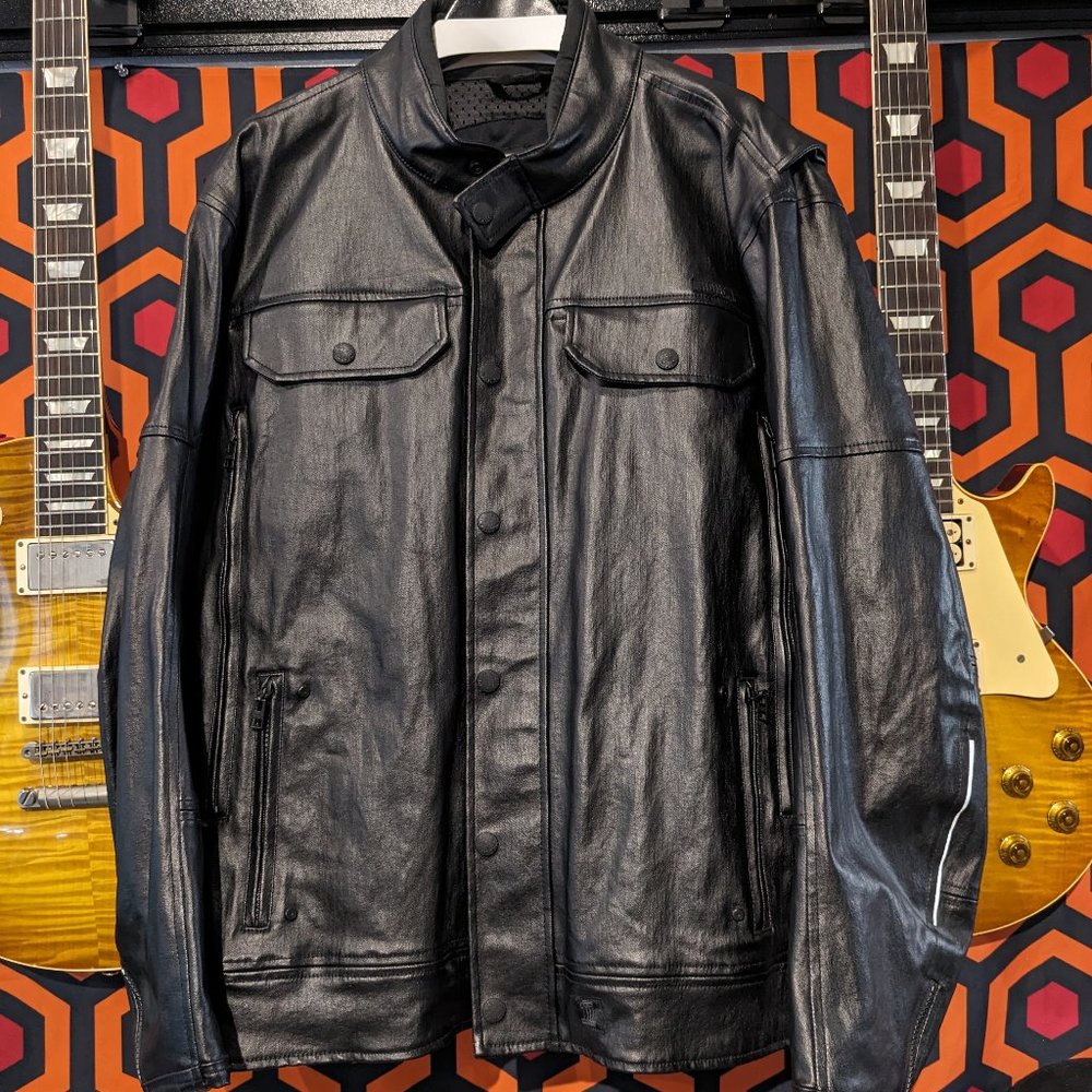 Harley-Davidson Men's Black Label Core Coated Denim Riding Jacket 2XL